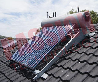एकीकृत दबावित रूफटॉप सौर वॉटर हीटर सिल्वर स्टील बाहरी टैंक