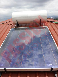 रूफटॉप प्रेशरराइज्ड फ्लैट प्लेट सौर वॉटर हीटर, सौर संचालित हीटर ब्लू फिल्म कोटिंग