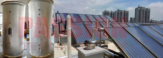 होटल रिज़ॉर्ट स्प्लिट दबाव सौर वॉटर हीटर फ्लैट प्लेट कलेक्टर के लिए बड़ी क्षमता सौर जल तापन प्रणाली